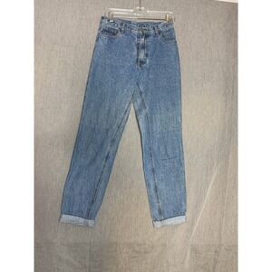 J. Galt Women's Jeans High Rise Wide Leg Blue Cargo Denim Cotton Light Wash Sz S
